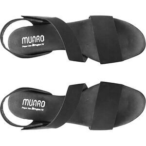 Munro heel sandals Lucia Black Nubuck size 7